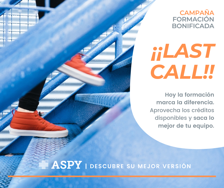 ASPY anima a las empresas a aprovechar sus créditos de este año en formación bonificada