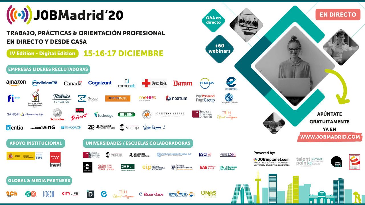 JOBMadrid'20 – IV Congreso Internacional de empleo y orientación profesional