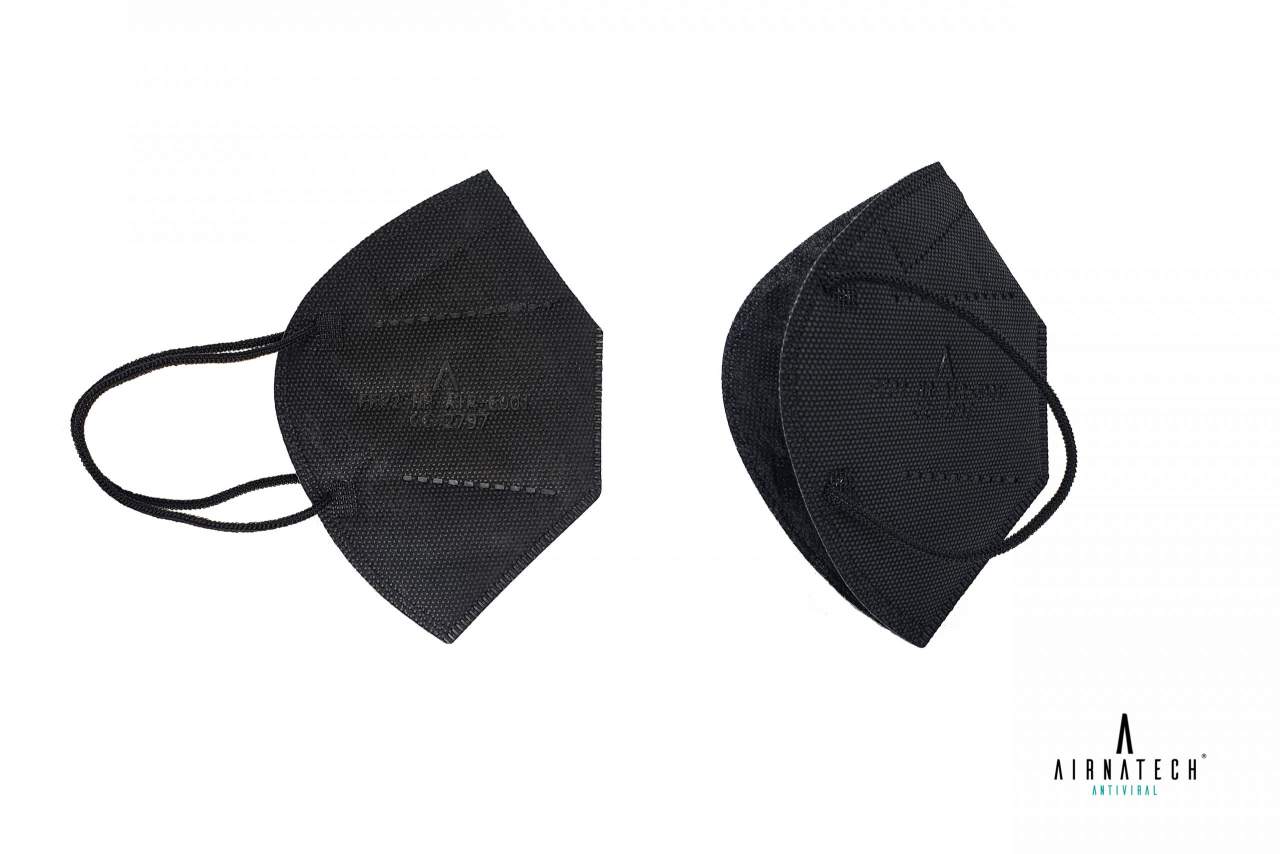 Mascarilla antiviral Airnatech. Mascarillas FFP2 negras
