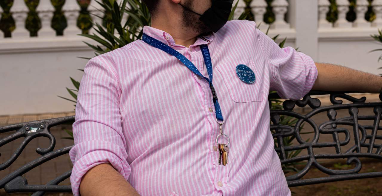 Tarja73: llavero tela y chapas personalizadas