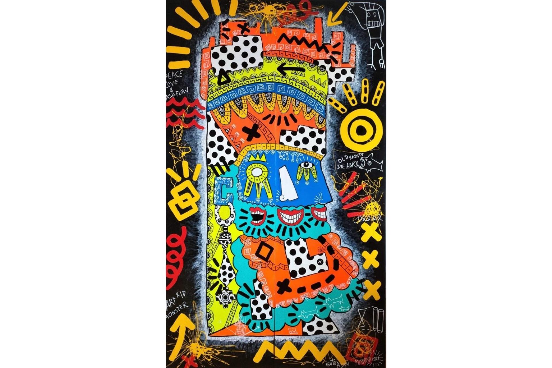 Guto Ajayu, arte urbano que combina los elementos de la cultura natal boliviana con la época contemporánea