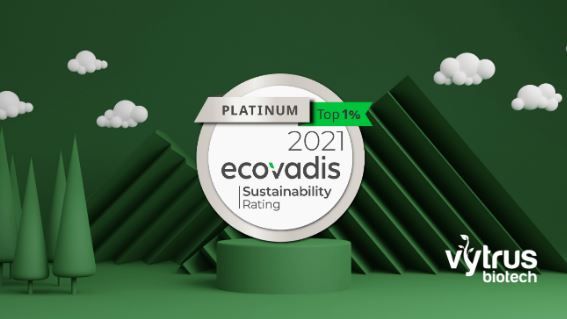 Ecovadis Platinum, un paso más en la trayectoria sostenible de Vytrus Biotech