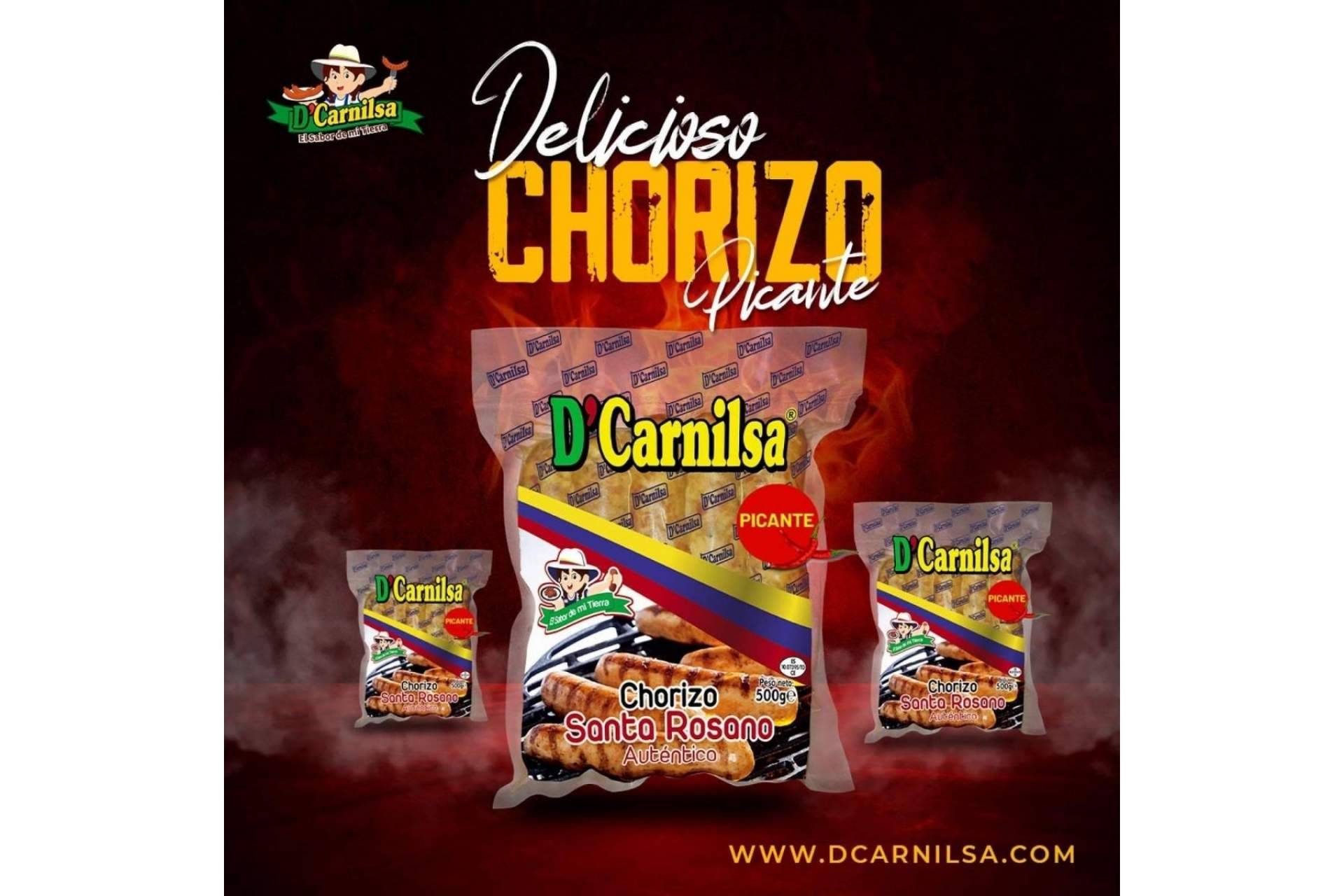 El chorizo Santa Rosano, uno de los mejores chorizos colombianos disponibles en D'Carnilsa
