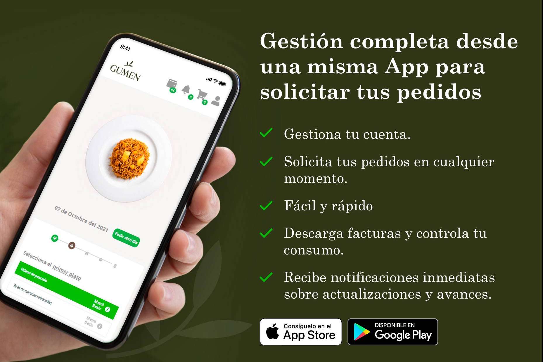 Gumen es un restaurante que permite comer menús saludables en la oficina