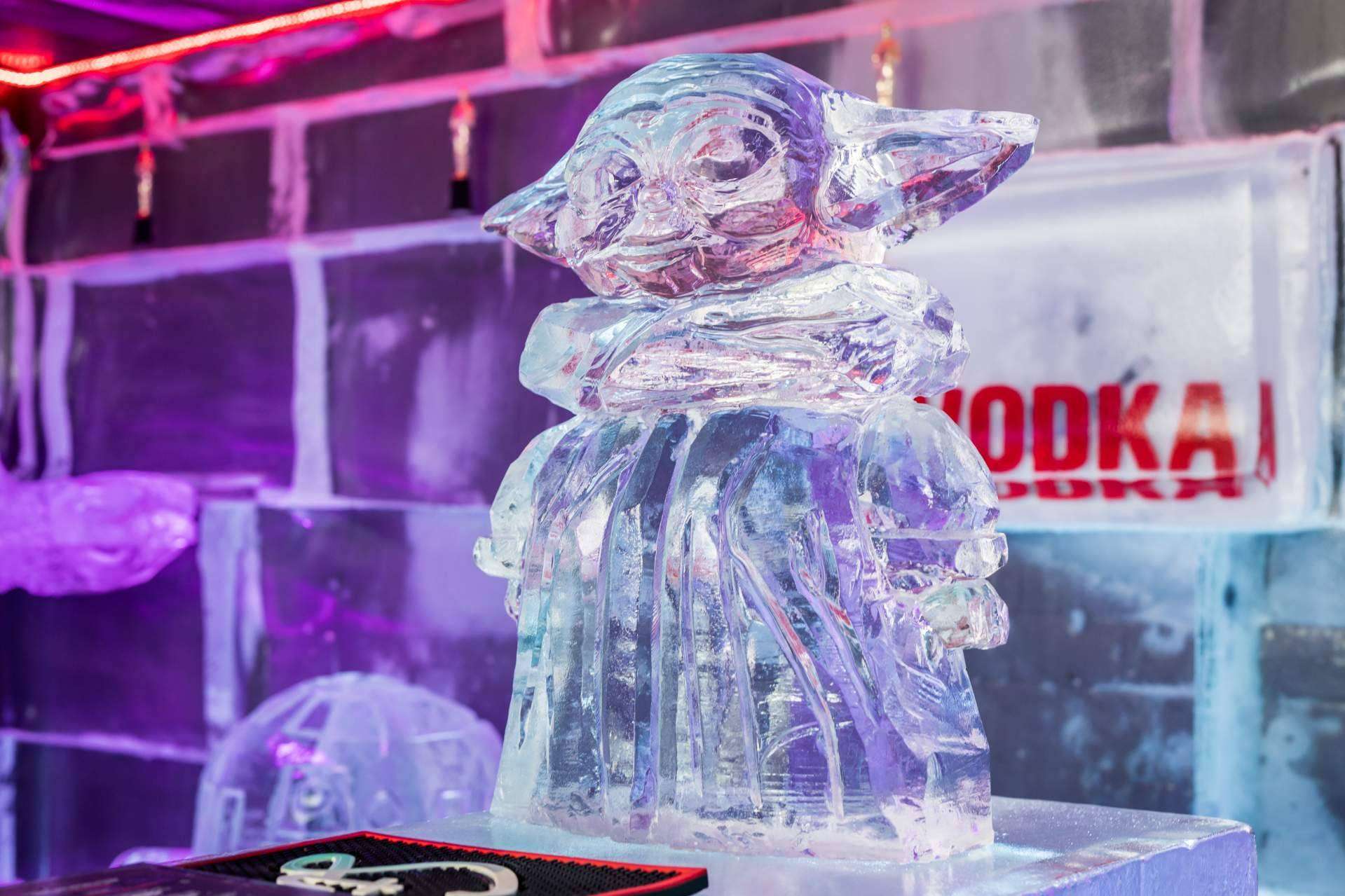 Esculturas de hielo en Ice Barcelona que rinden homenaje al cine