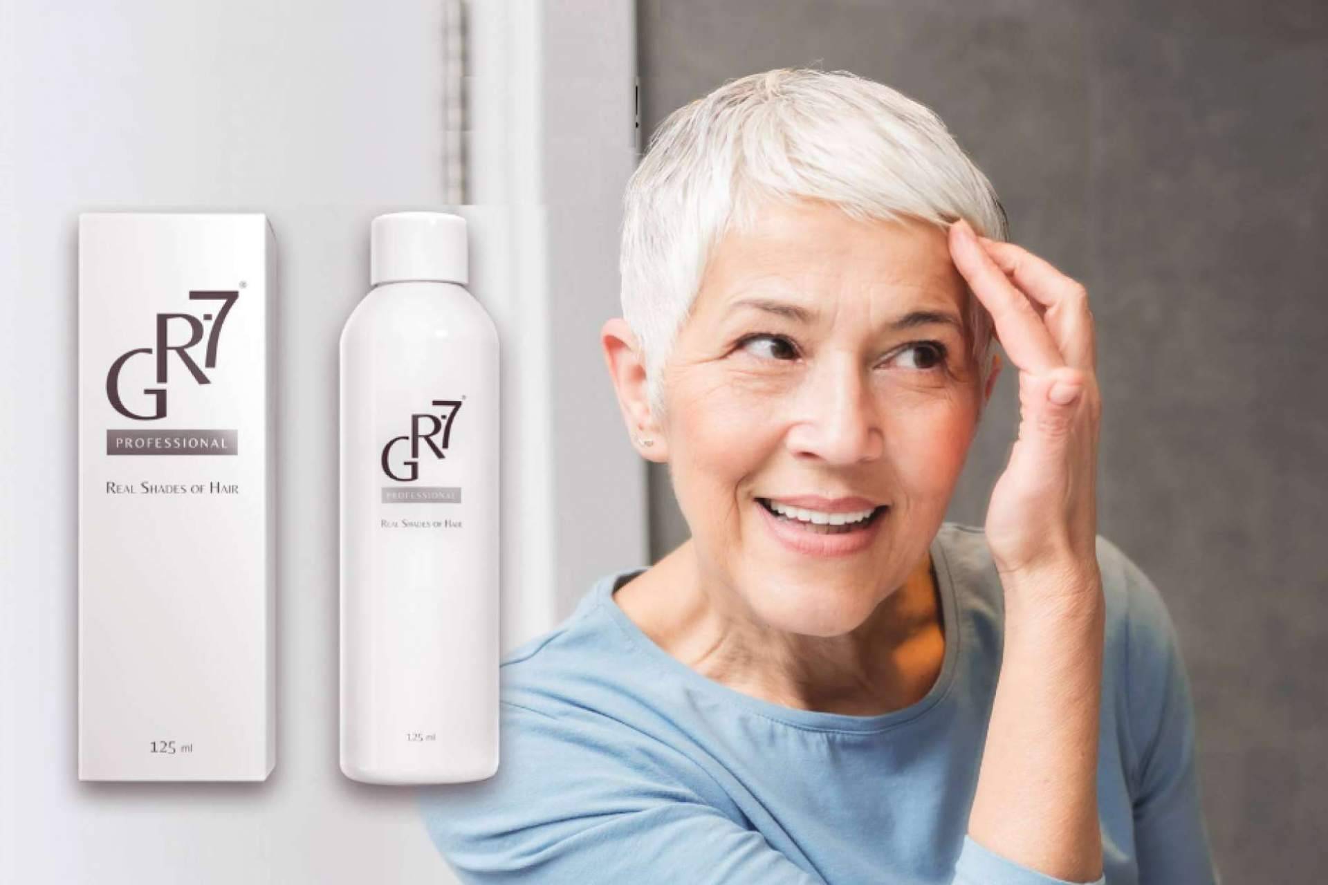 ¿Cuáles son los beneficios que se pueden conseguir con la loción GR-7 Professional para cubrir canas?