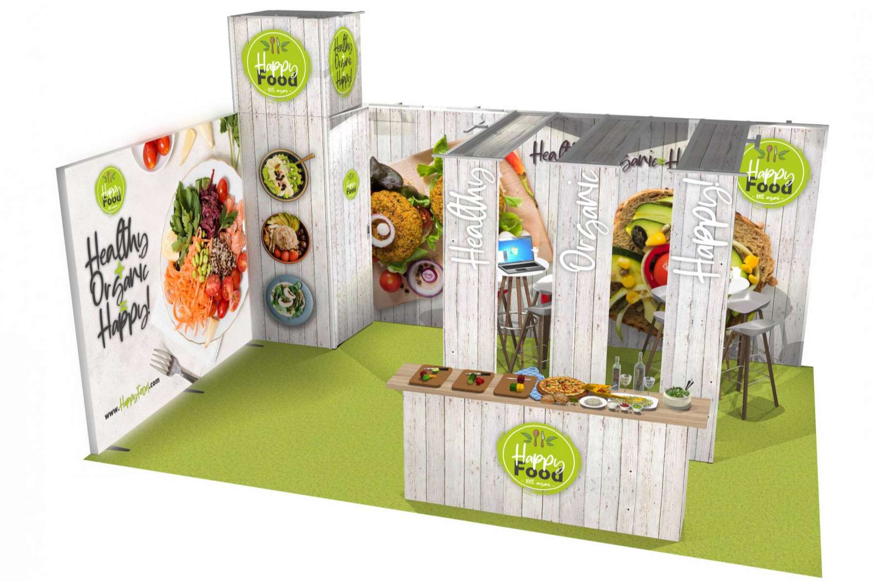 Acudir a ferias y eventos con stands sostenibles