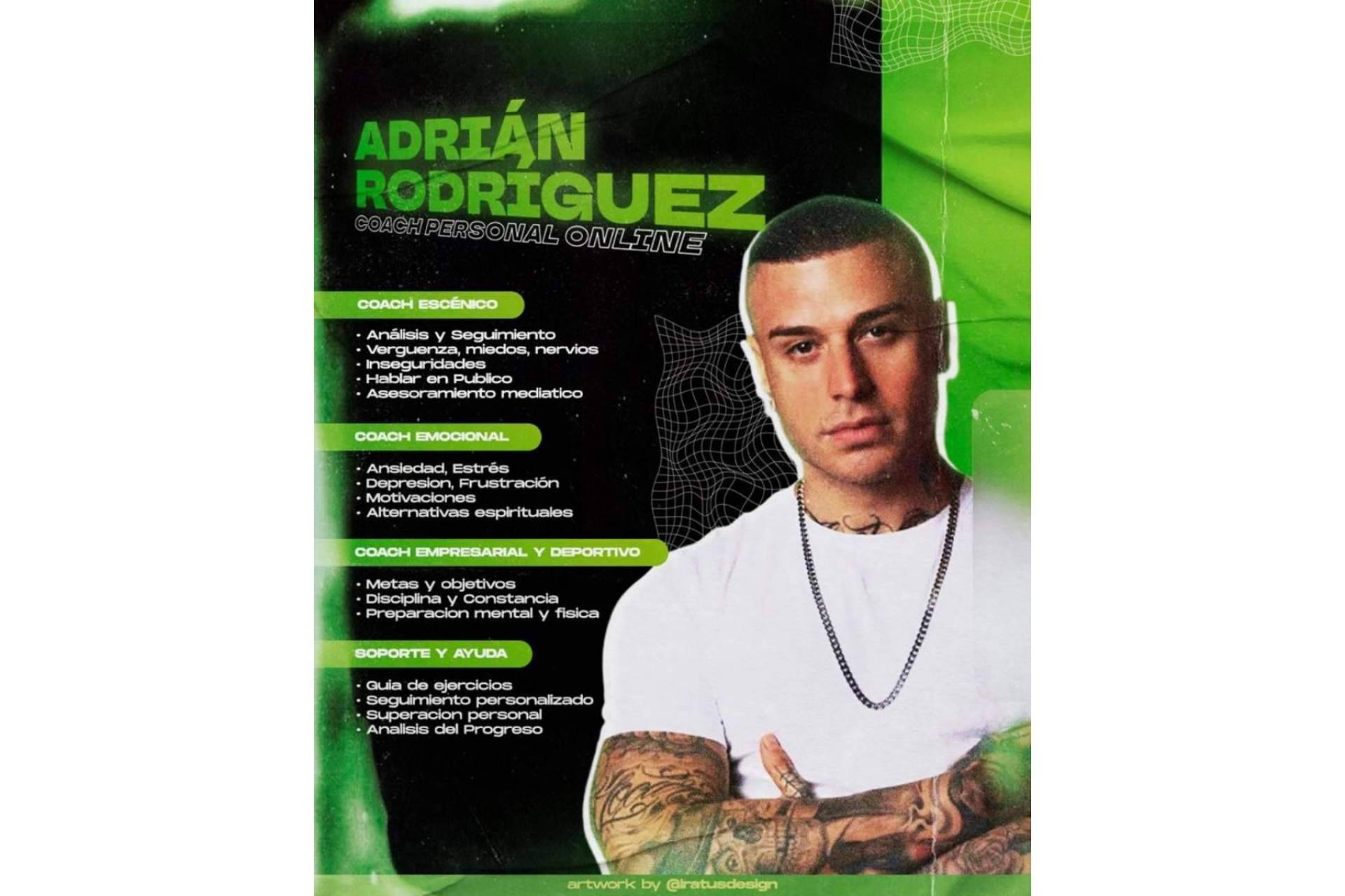 El actor Adrián Rodríguez descubre su nueva faceta profesional como coach personal