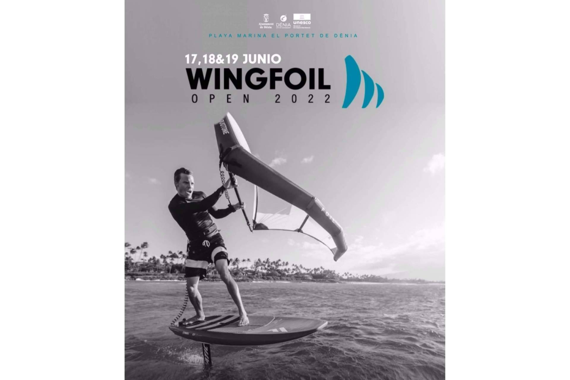 El soporte de Joaquín Molpeceres en el primer open autonómico de wingfoil en Valencia