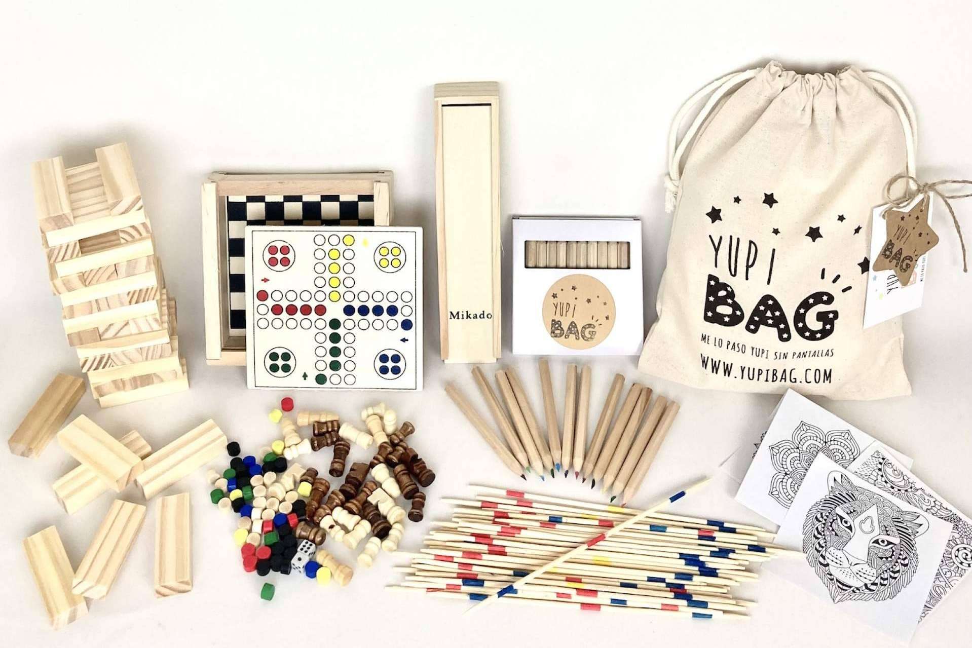 YupiBag permite trabajar la coordinación y la atención con los juegos de mesa
