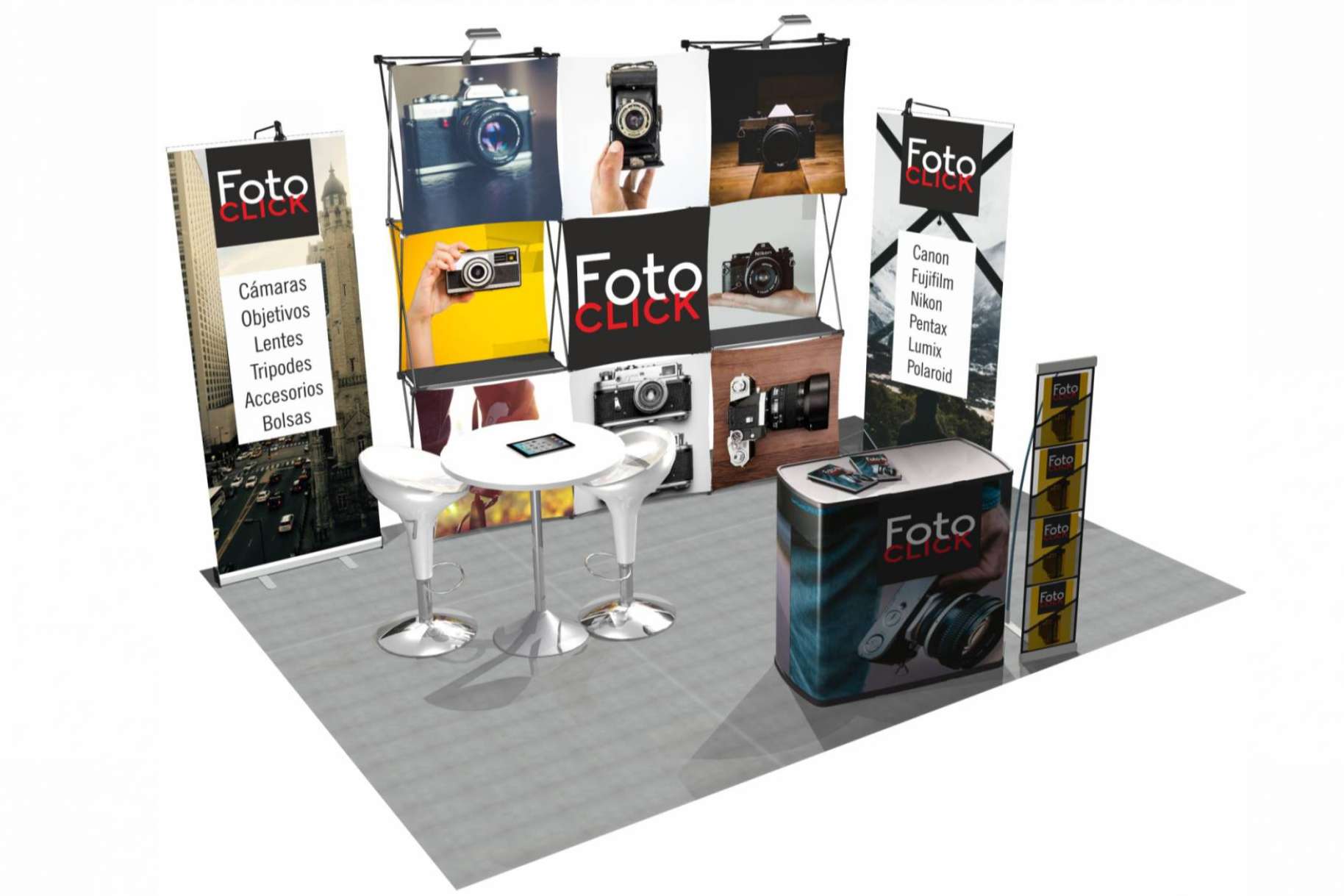 Congresos y roadshows mágicos con el kit de displays de Olika Stands