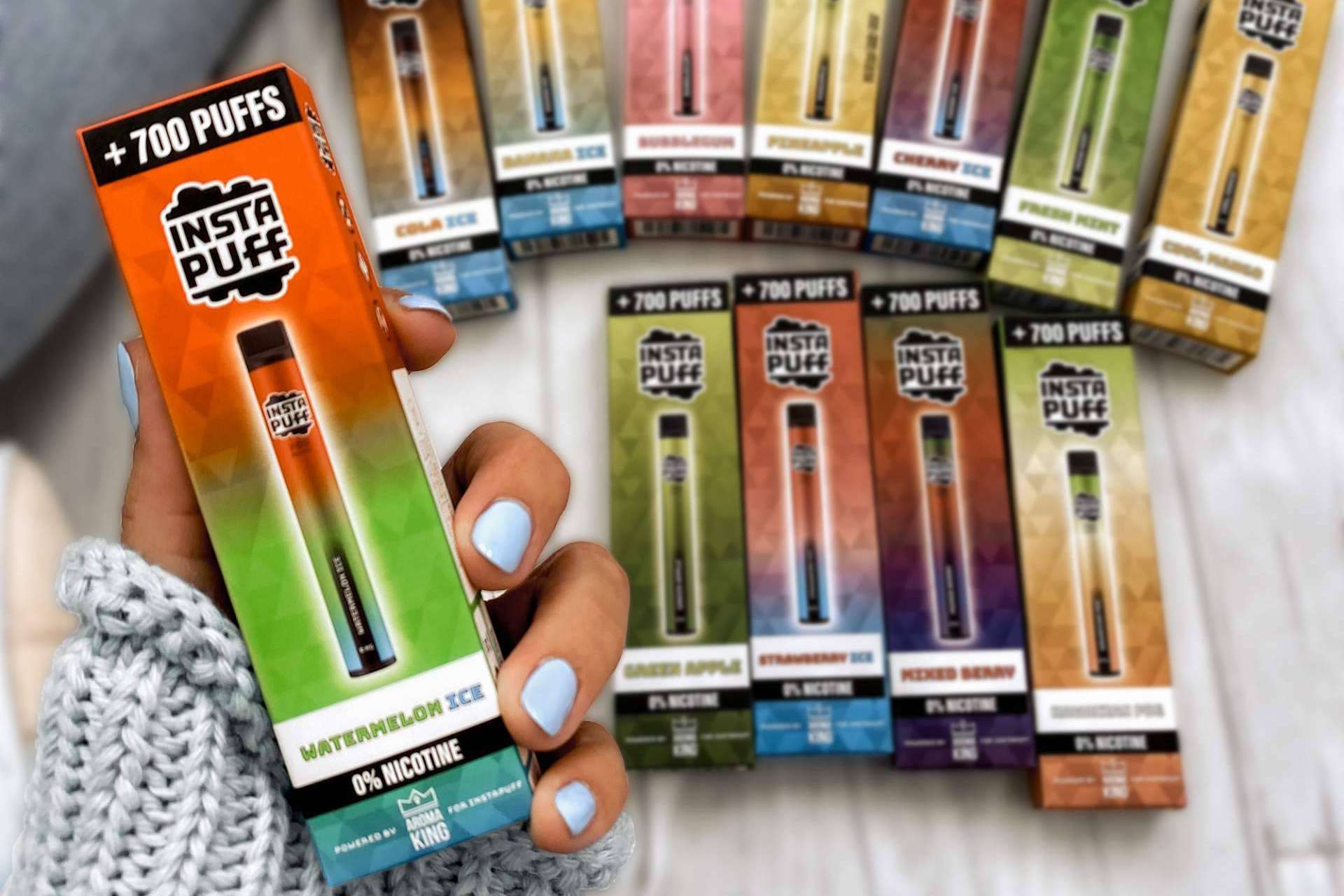 Insta Puff, la marca de vapers que ayuda a dejar de fumar, disponible en Aroma King
