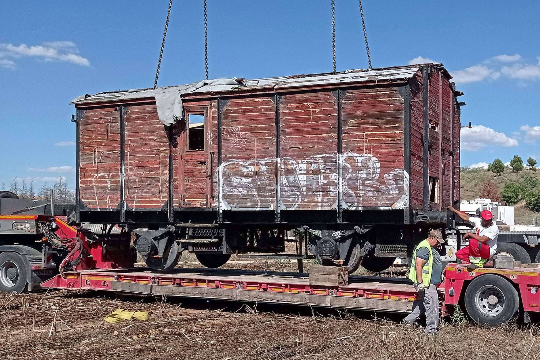 Un histórico furgón de ferrocarril ha sido preservado gracias a la Fundación del Patrimonio Ferroviario