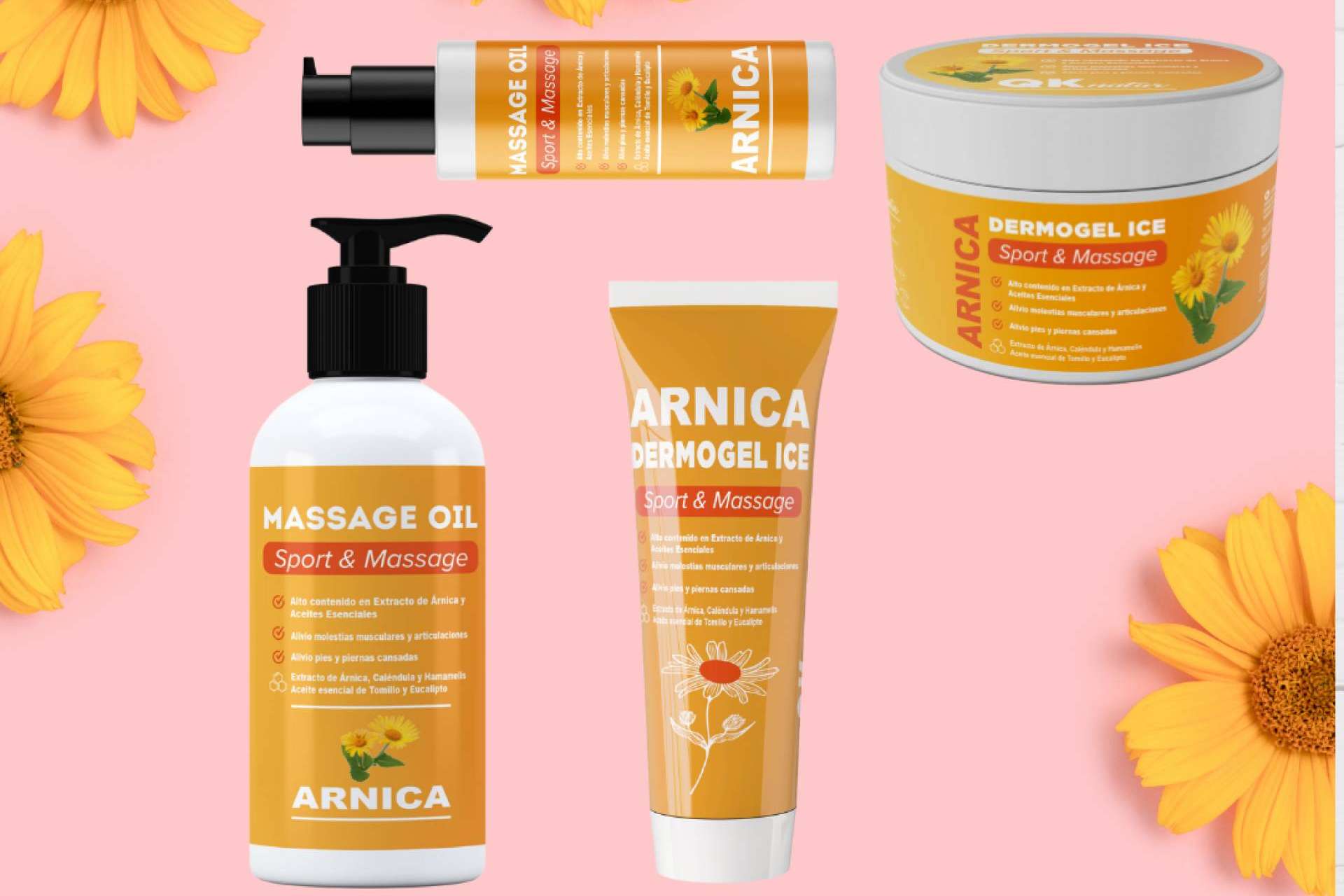 QKnatur ofrece crema y aceite masaje árnica
