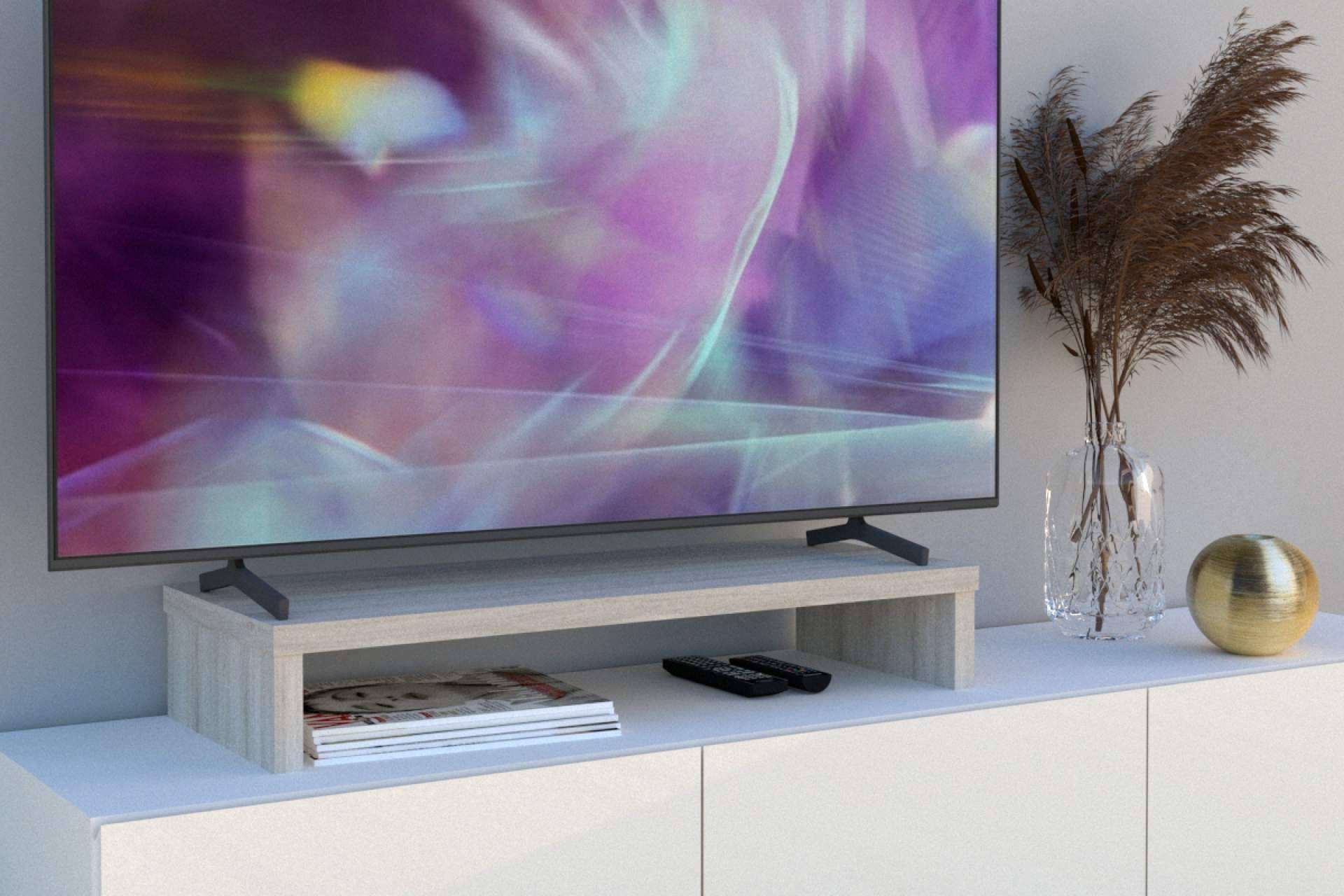 Henor Mobiliario ha desarrollado un elevador TV que se ajusta de manera fácil a los muebles de un salón-comedor