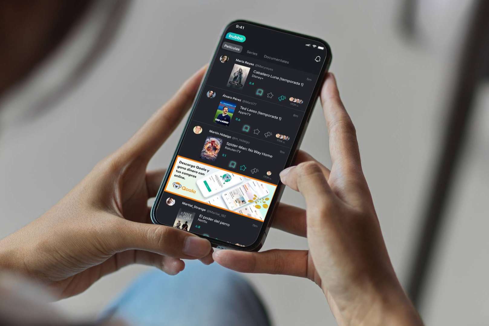 Bubbo es una nueva red social para elegir qué ver en las plataformas de streaming favoritas