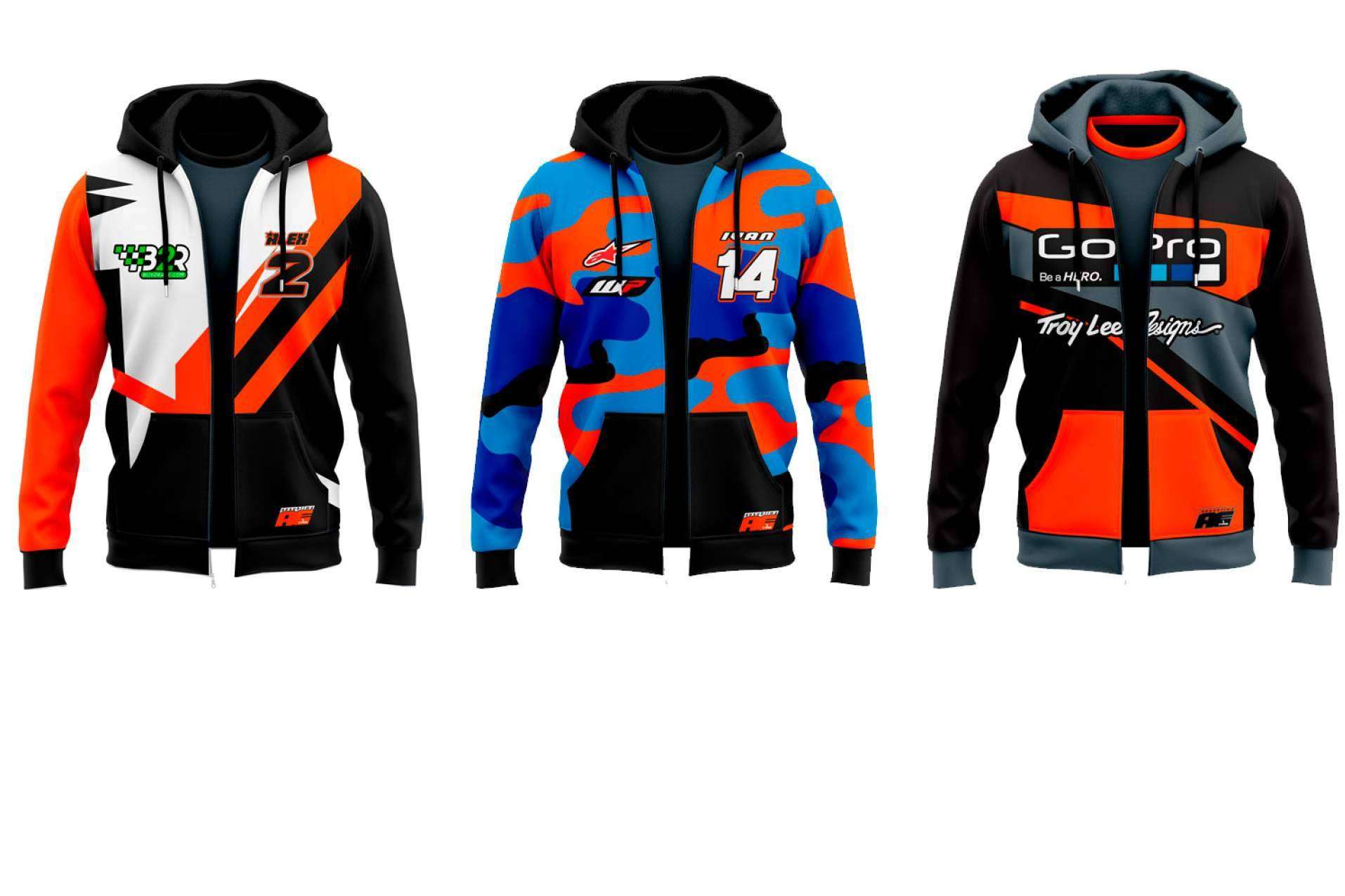 ADHESIVOSEMBARRADOS dispone de sudaderas personalizadas para todos los deportes