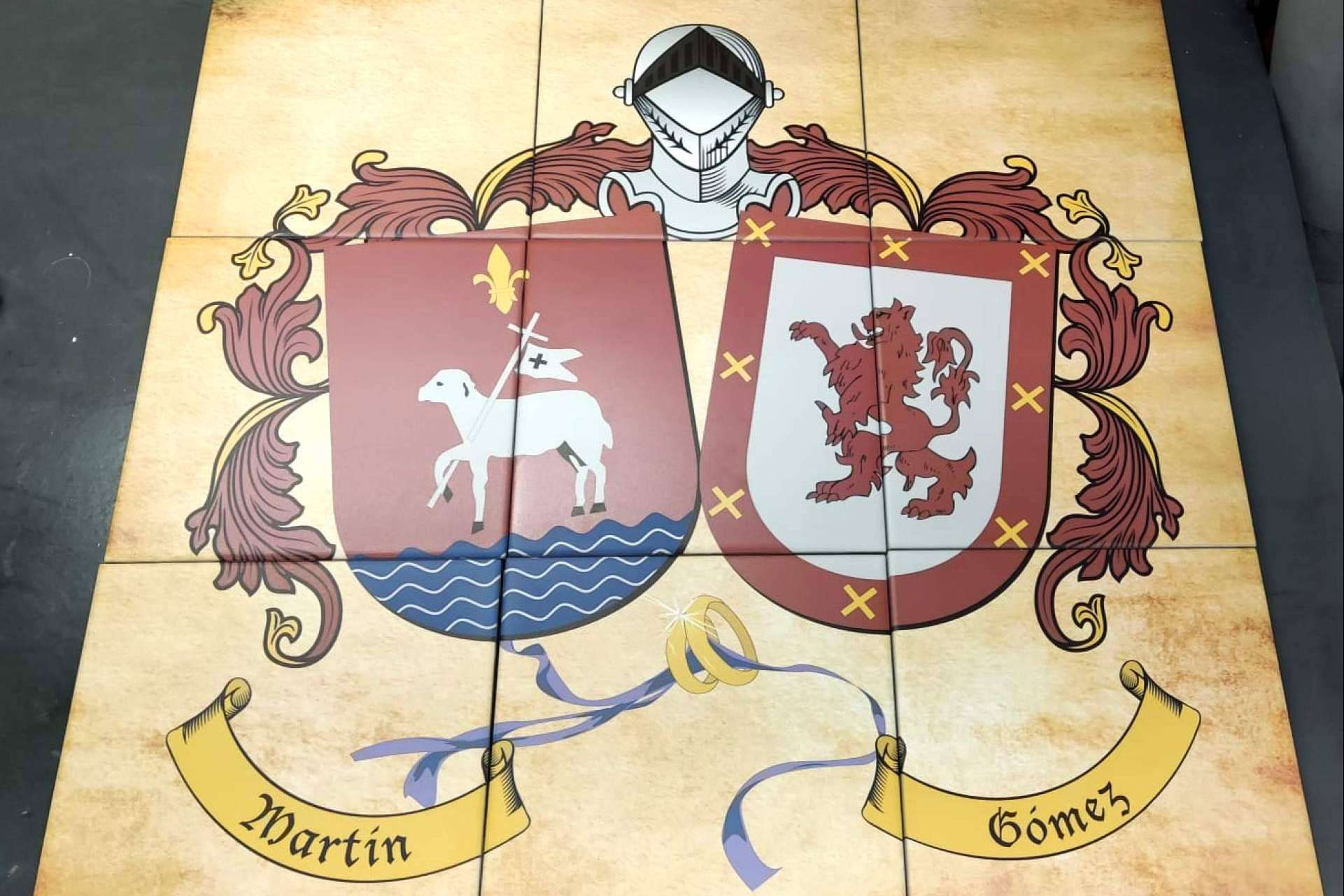 Tienda Heráldica y sus azulejos con escudos heráldicos