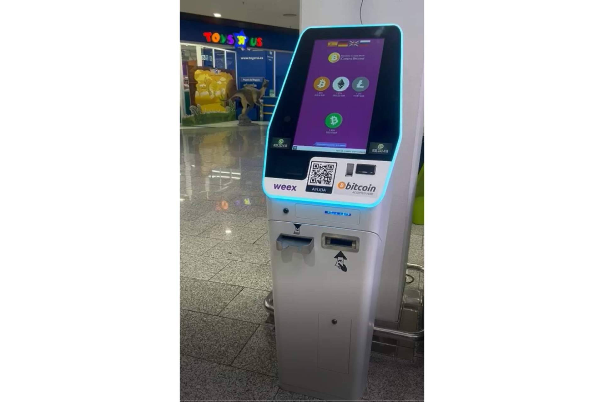 La compañía Weex ofrece en España cajeros de criptomonedas