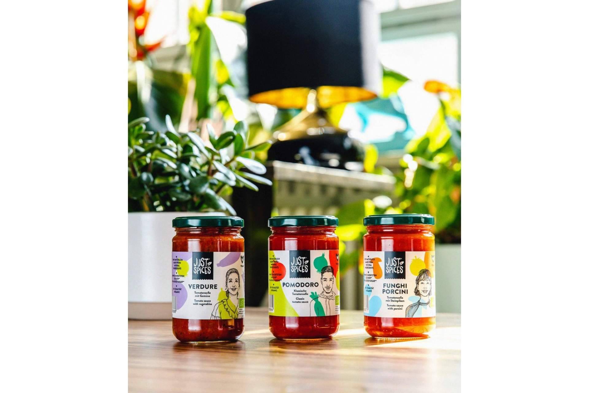 Just Spices presenta su nueva categoría de productos, tres salsas orgánicas para pasta