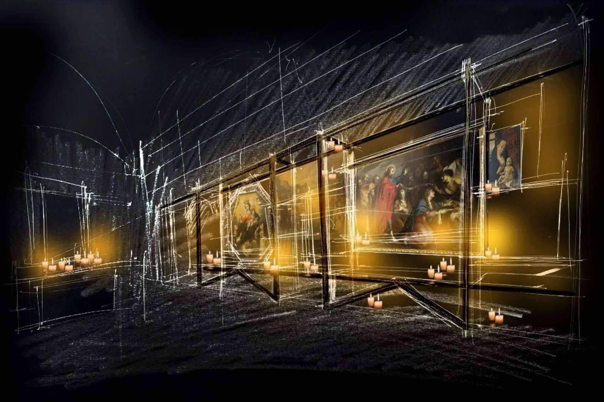Programación de LUZ del S.VXI en el Monasterio de Uclés para recibir la Semana Santa