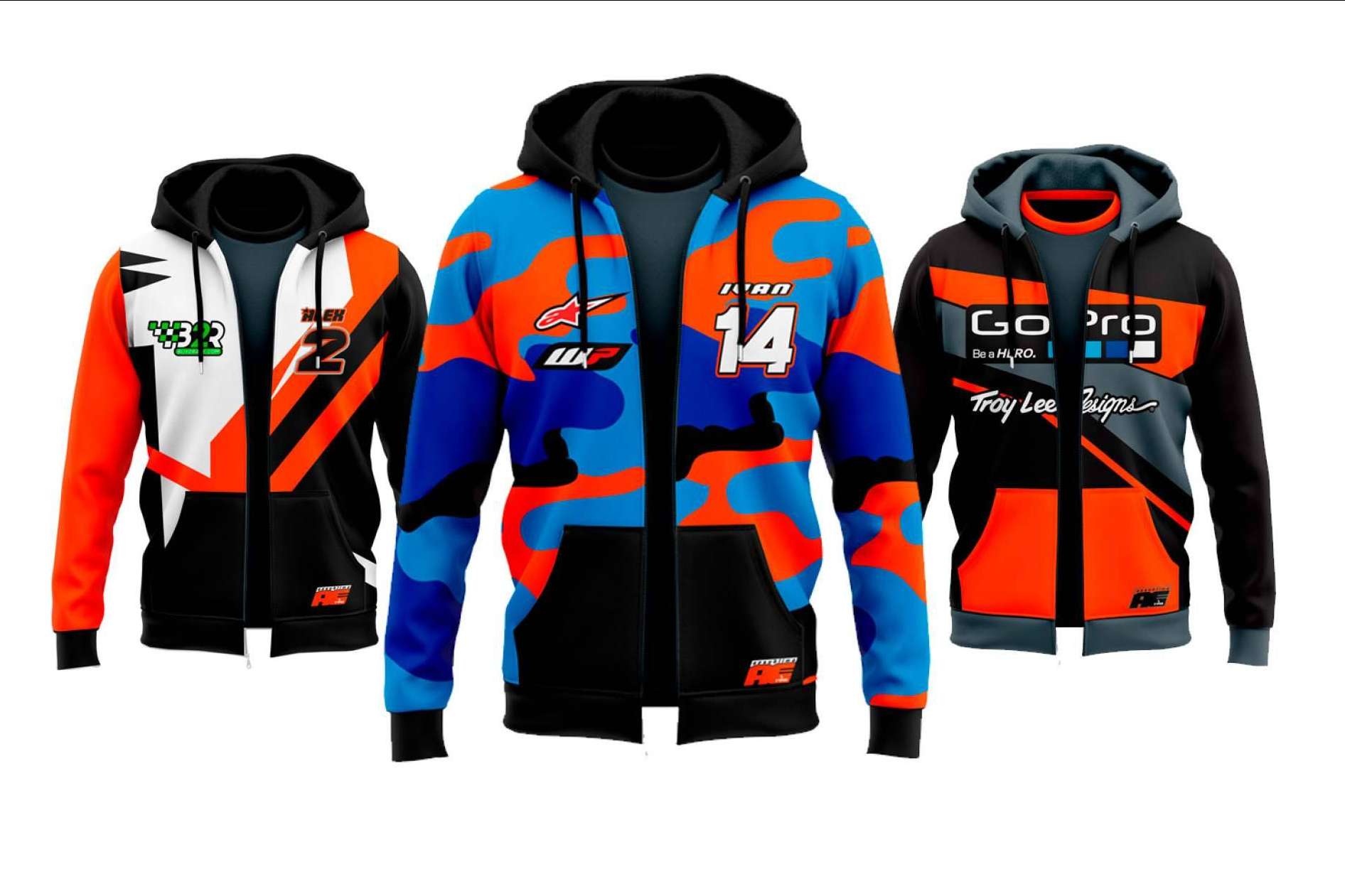 Los modelos de sudaderas personalizadas para moto de ADHESIVOSEMBARRADOS