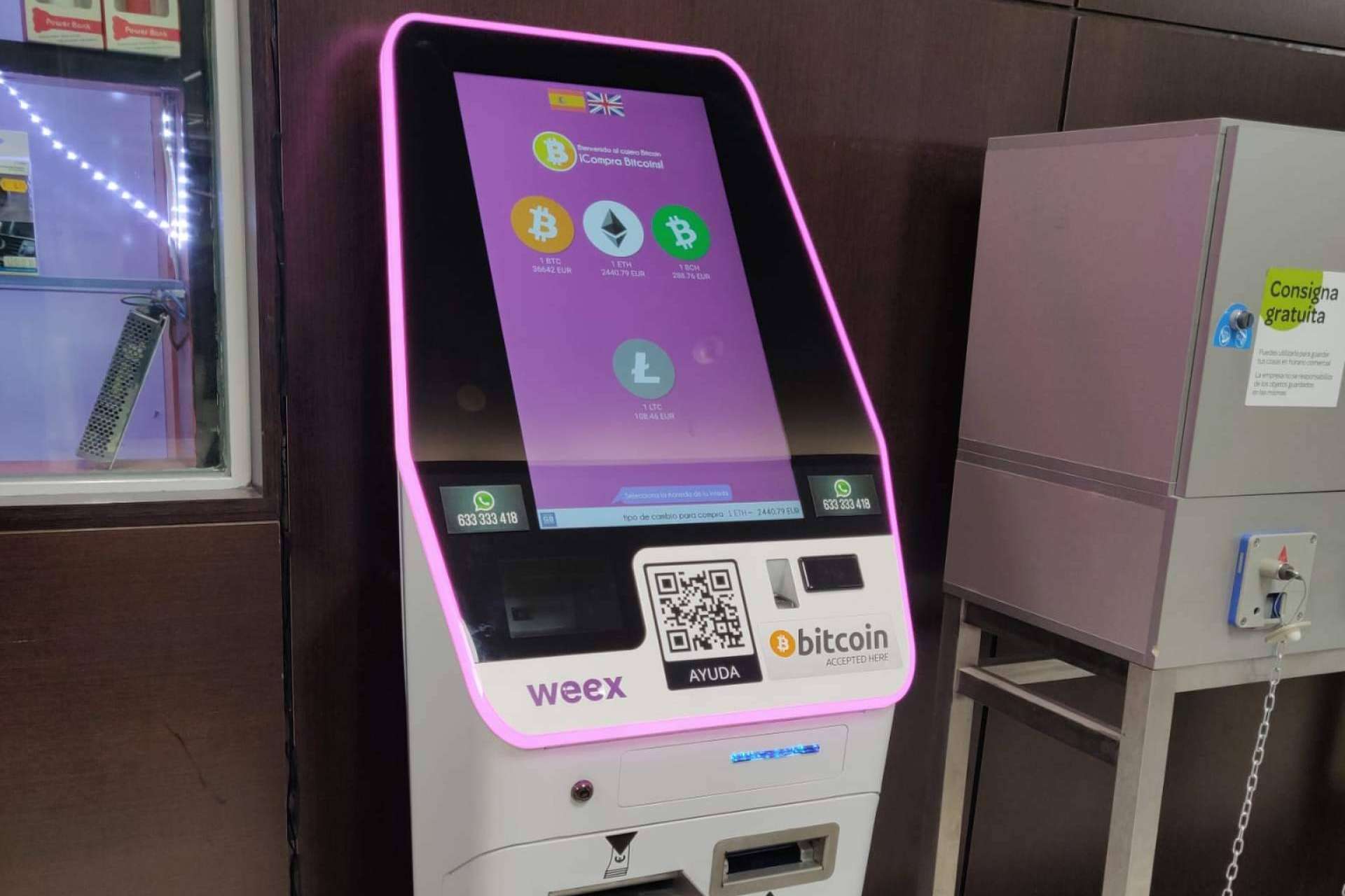 La compañía española de cajeros de bitcoin Weex, ha expandido su presencia a los centros comerciales Alcampo