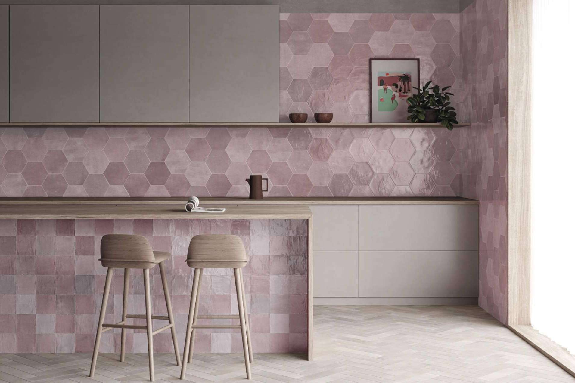 Instalar azulejos rosas en cocinas y baños de la mano de Duritti Cerámica