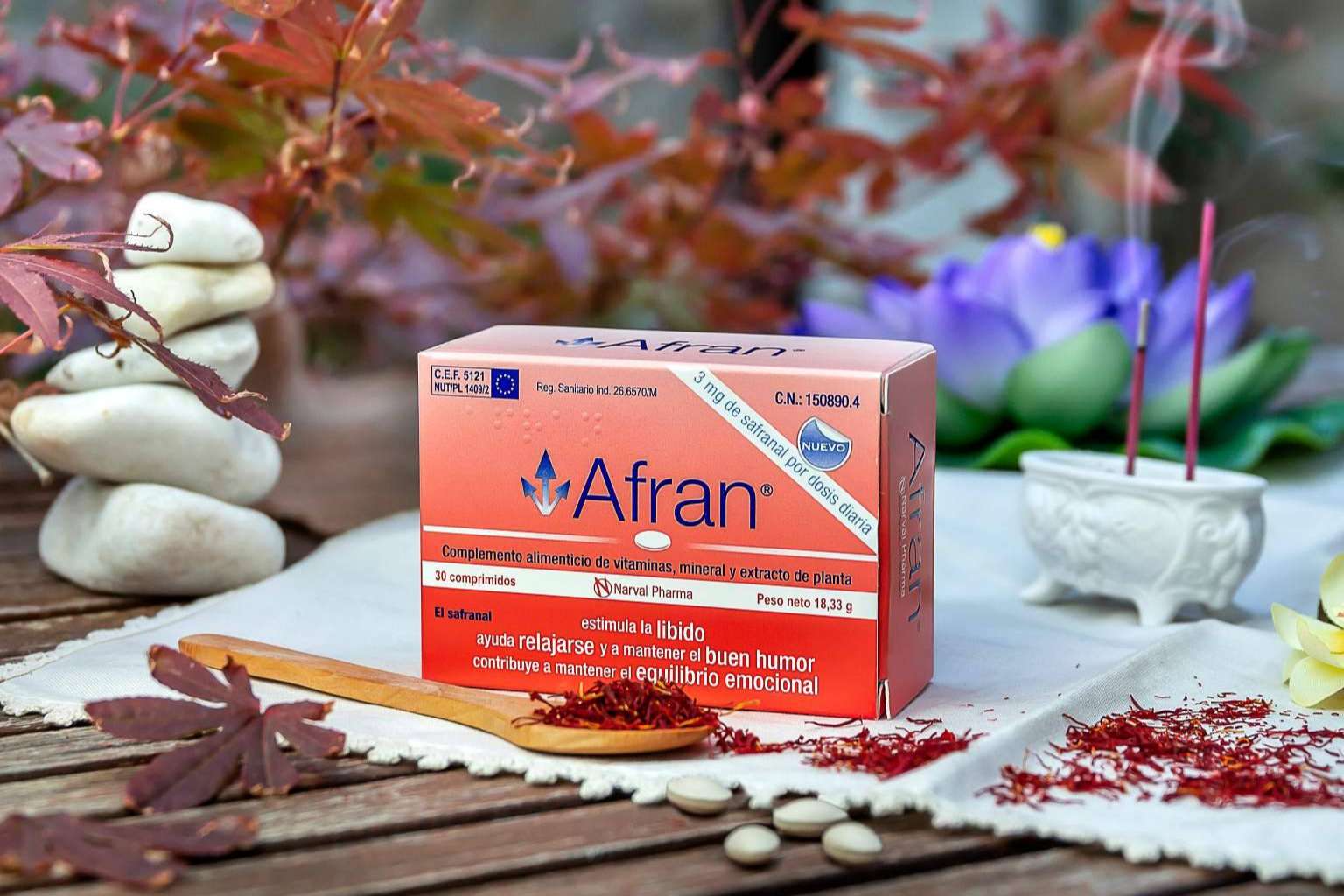 Afrán para mantener el equilibrio emocional y el buen humor, de laboratorios Narval Pharma