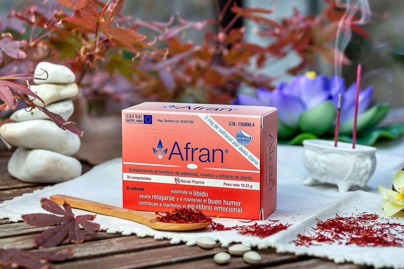 Afran de Naraval Pharma ayuda a la estabilidad emocional y al buen humor, gracias al azafrán