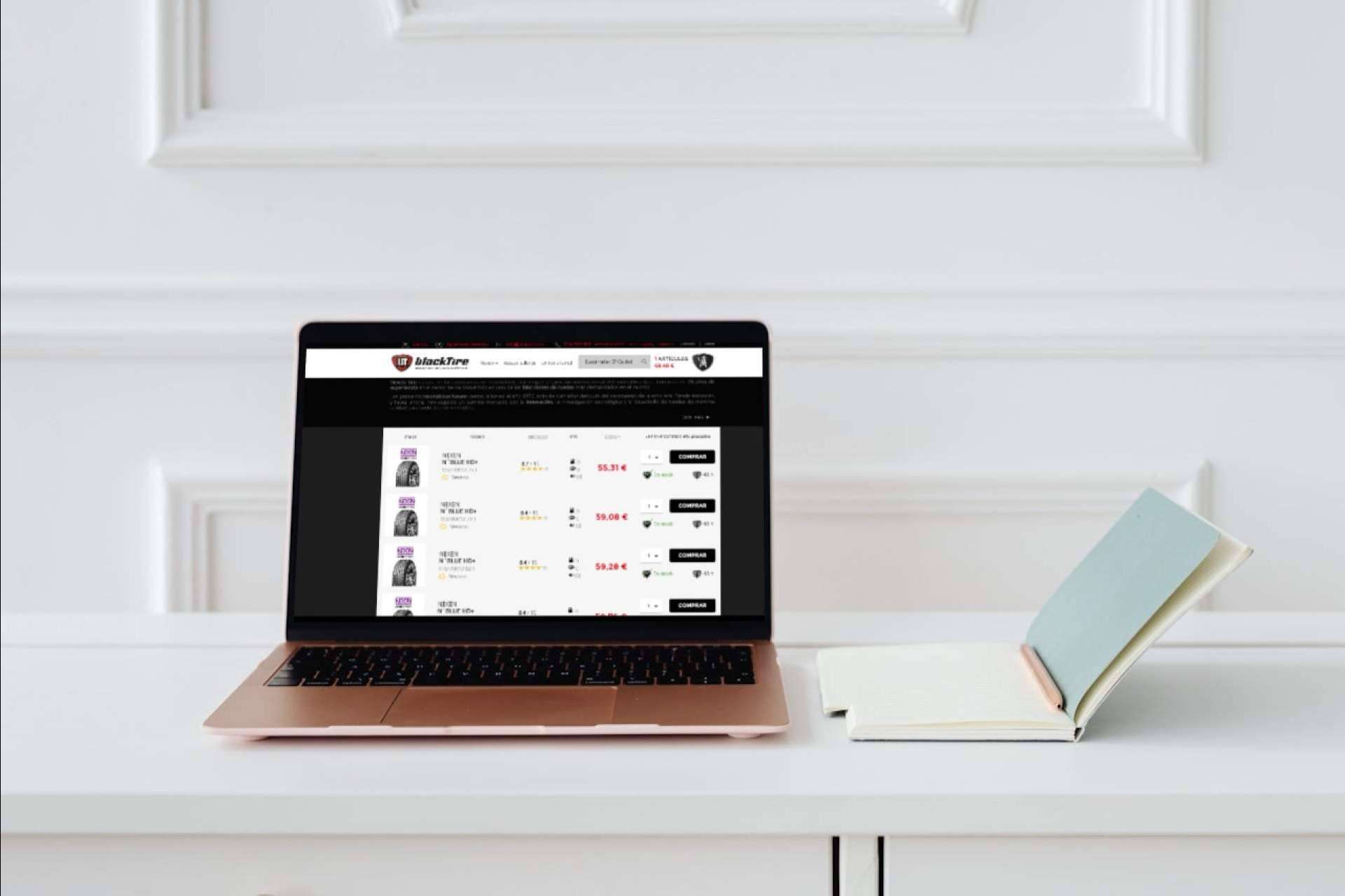Con BlackTire es posible comparar y comprar neumáticos online