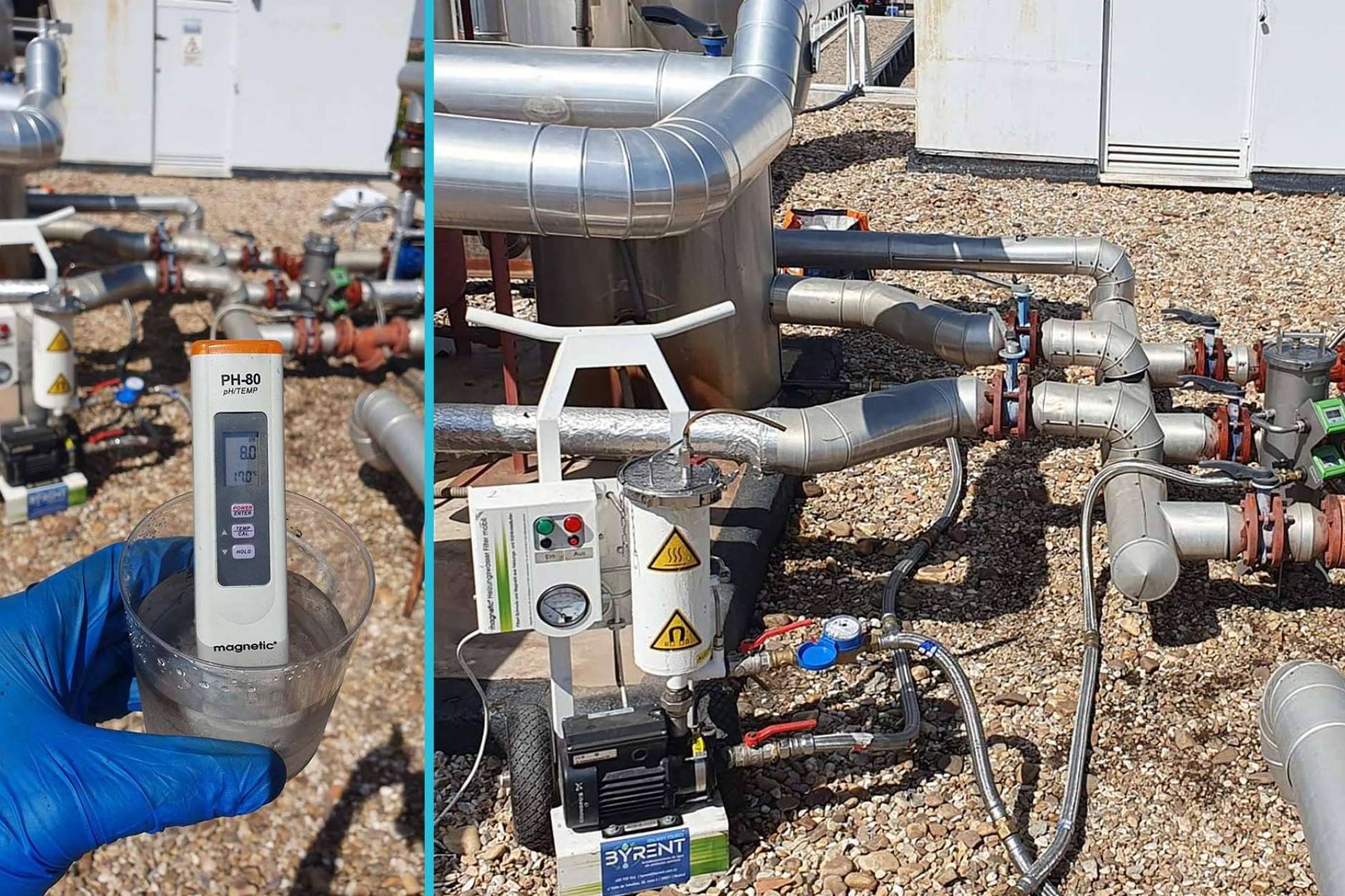 Soluciones de BYRENT para los problemas del agua en circuitos primarios de climatización