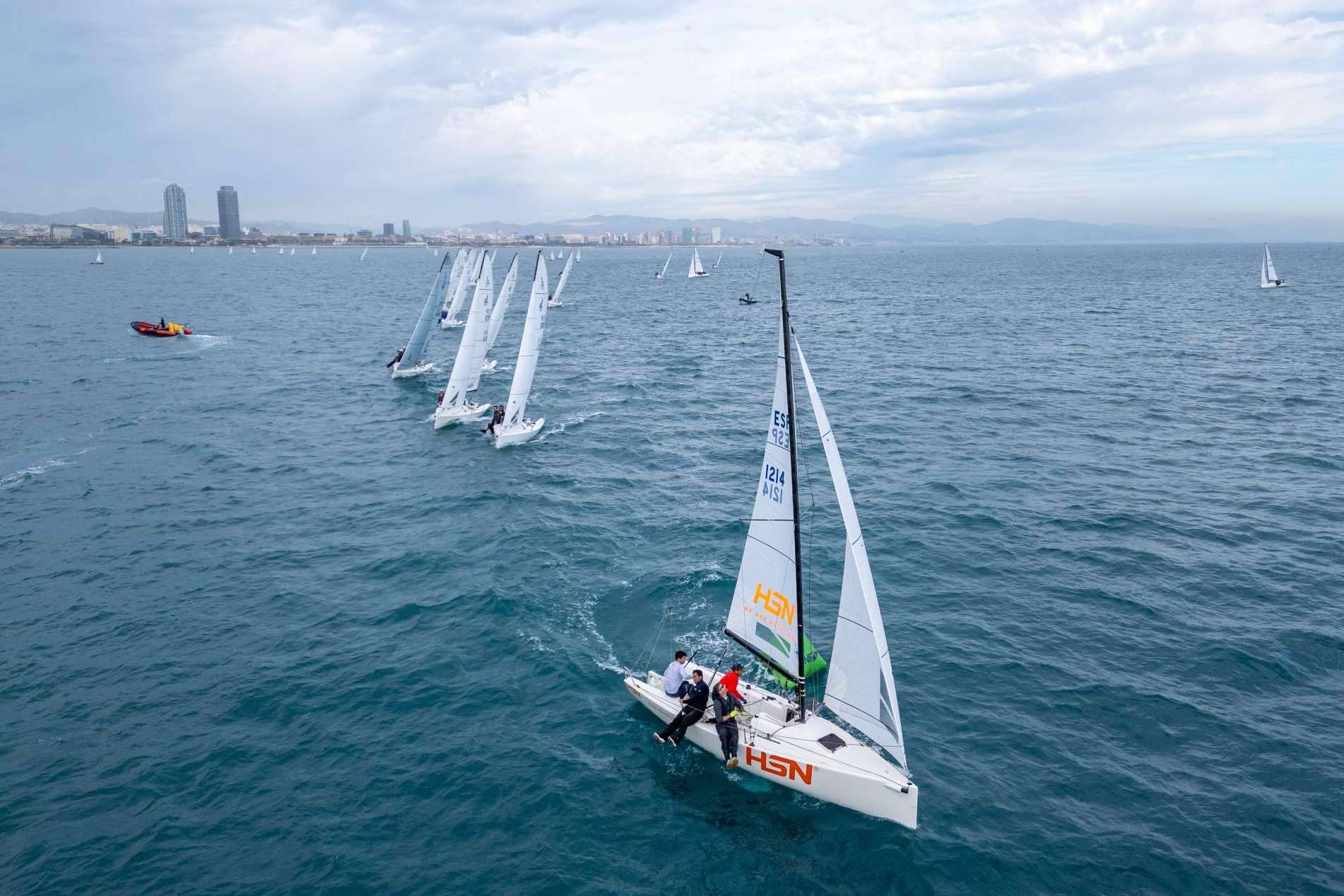 'HSN Sailing Team' vuelve a regatear en las Barcelona Winter Series de J70, tras ganar en enero