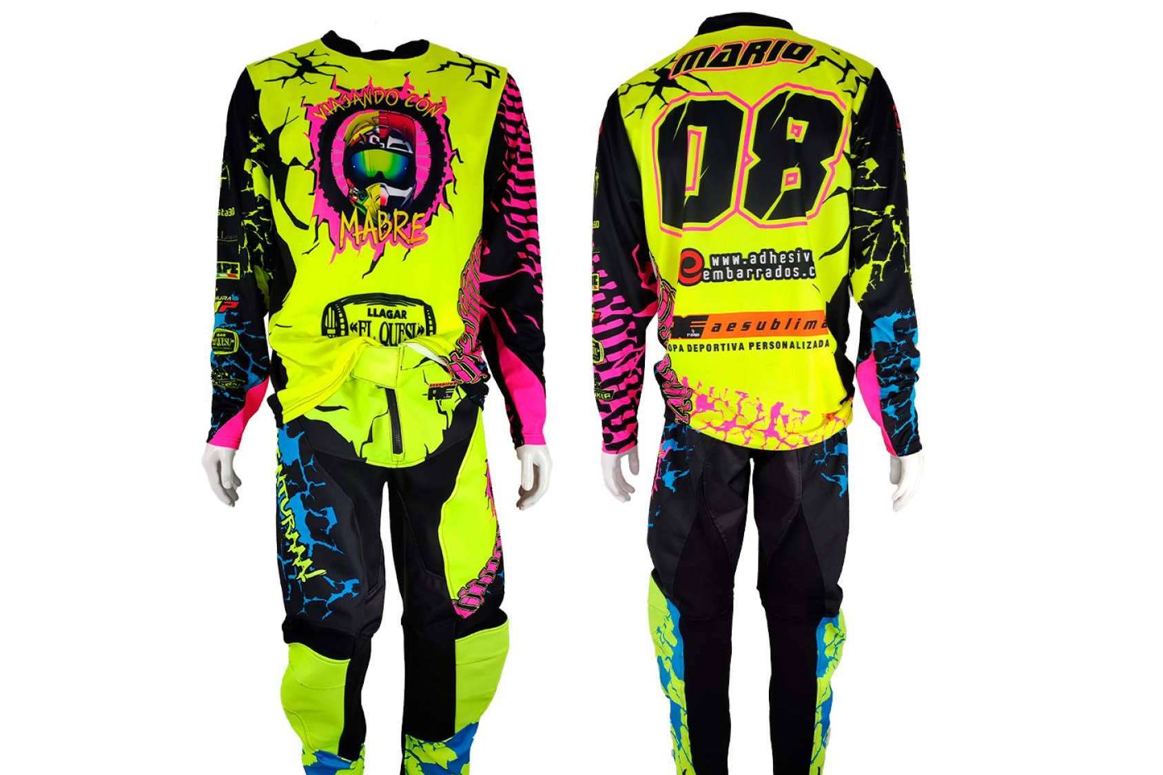 Camiseta motocross personalizada, el compromiso de ADHESIVOSEMBARRADOS con la estética off-road profesional
